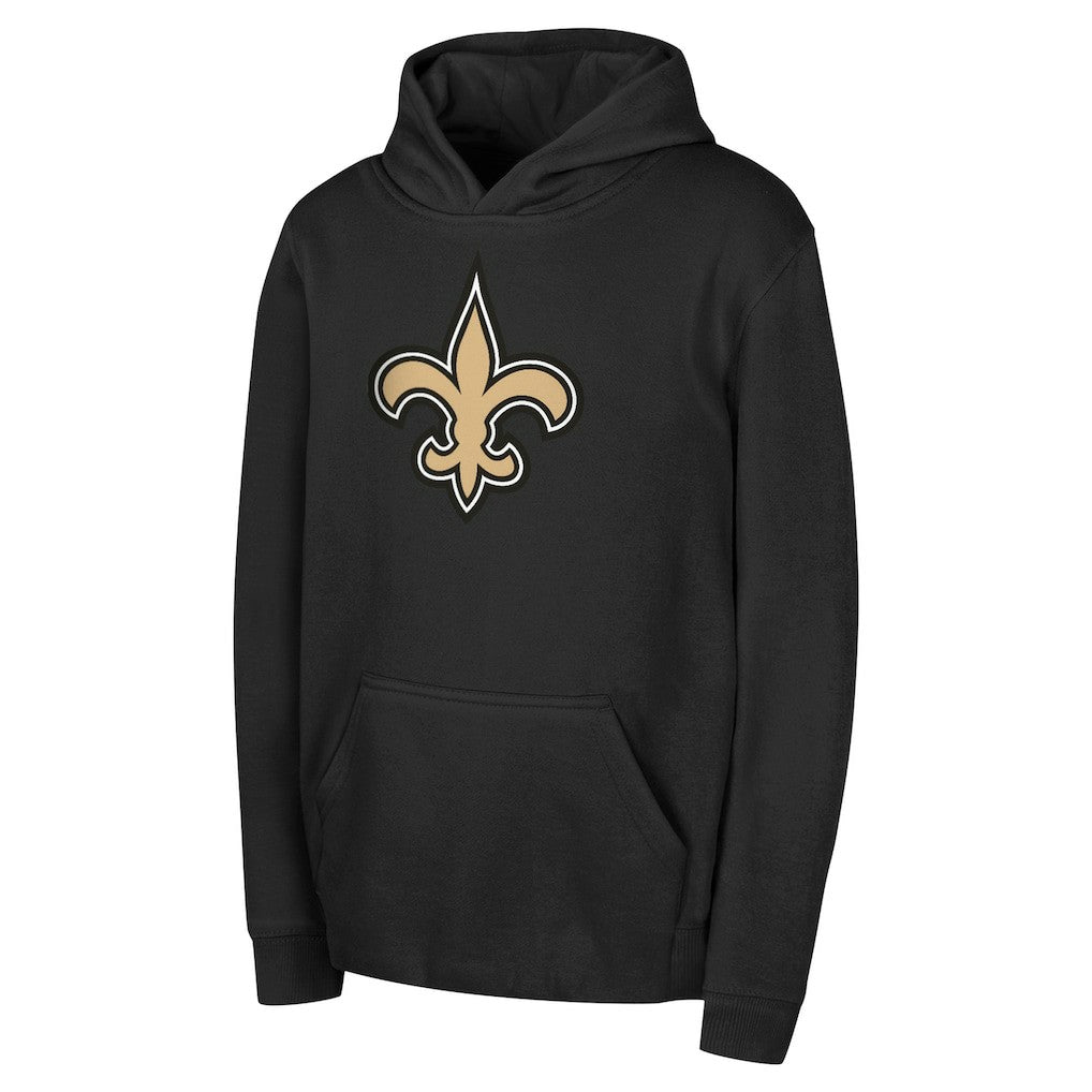 New Orleans Saints Youth Team Logo Pullover Hoodie - Black online