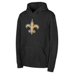 New Orleans Saints Youth Team Logo Pullover Hoodie - Black online