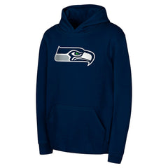 Seattle Seahawks Youth Team Logo Pullover Hoodie - College Navy online