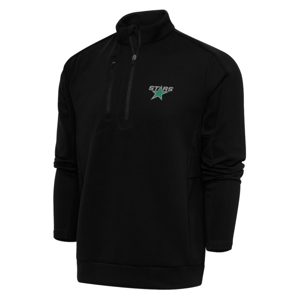 Dallas Stars Antigua Special Edition 2.0 Generation Quarter-Zip Pullover Top - Black Pullover