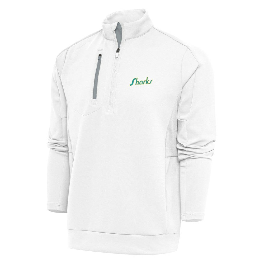 San Jose Sharks Antigua Special Edition 2.0 Generation Quarter-Zip Pullover Top - White Pullover