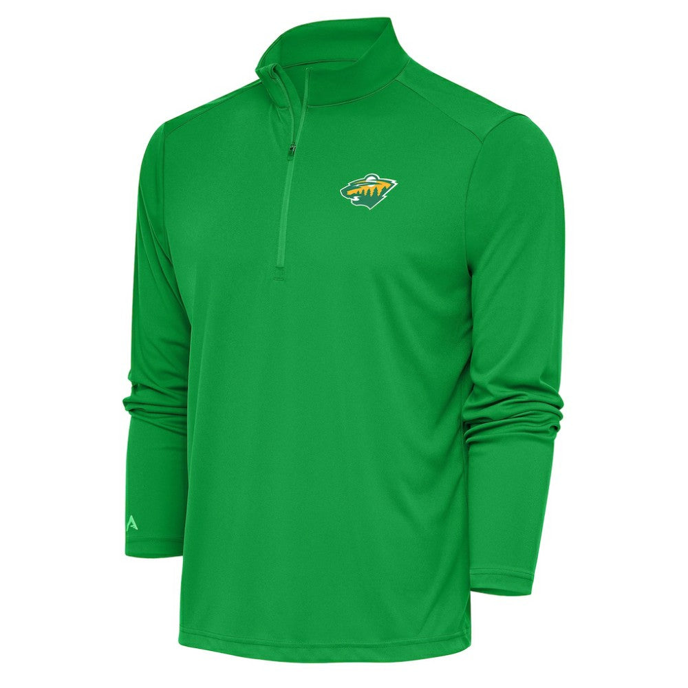 Minnesota Wild Antigua Special Edition 2.0 Tribute Quarter-Zip Pullover Top - Green Pullover