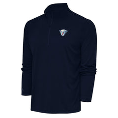 Nashville Predators Antigua Special Edition 2.0 Tribute Quarter-Zip Pullover Top - Navy Pullover