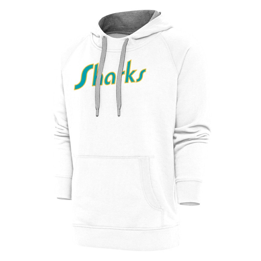 San Jose Sharks Antigua Special Edition 2.0 Victory Pullover Hoodie - White Hoodies