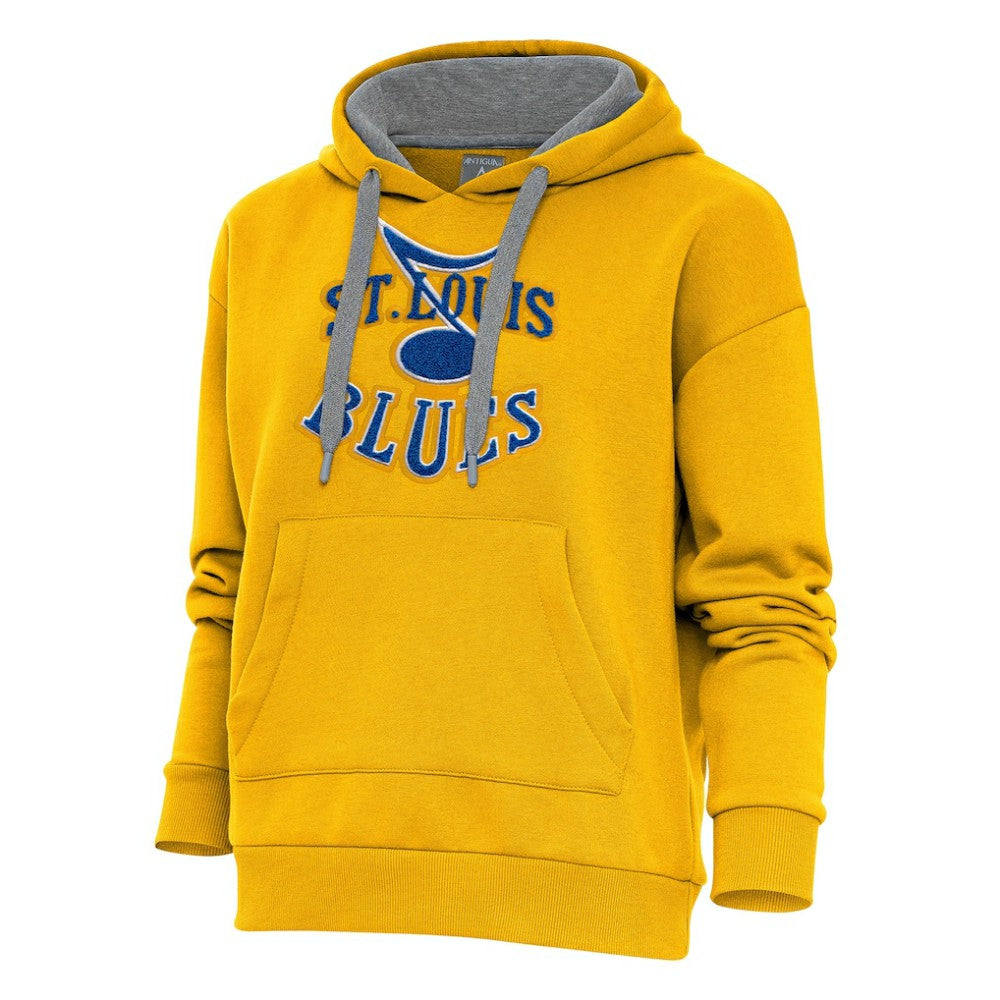 St. Louis Blues Antigua Special Edition 2.0 Victory Pullover Hoodie - Gold Hoodies