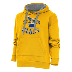 St. Louis Blues Antigua Special Edition 2.0 Victory Pullover Hoodie - Gold Hoodies