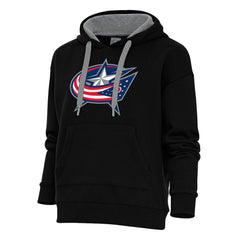 Columbus Blue Jackets Antigua Women's Special Edition 2.0 Victory Pullover Hoodie - Black Hoodies