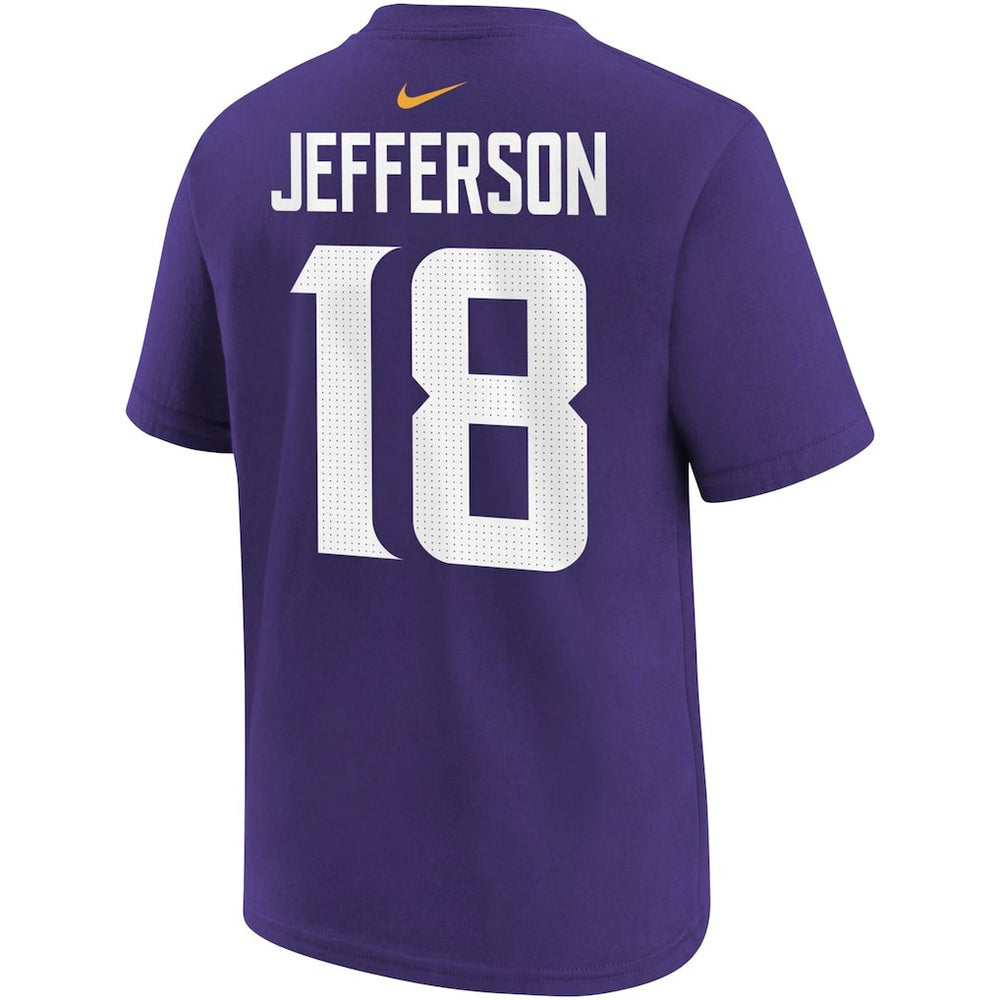Justin Jefferson Minnesota Vikings Youth Player Name & Number T-Shirt - Purple discount