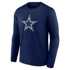 Dallas Cowboys Primary Logo Long T-Shirt - Navy sale
