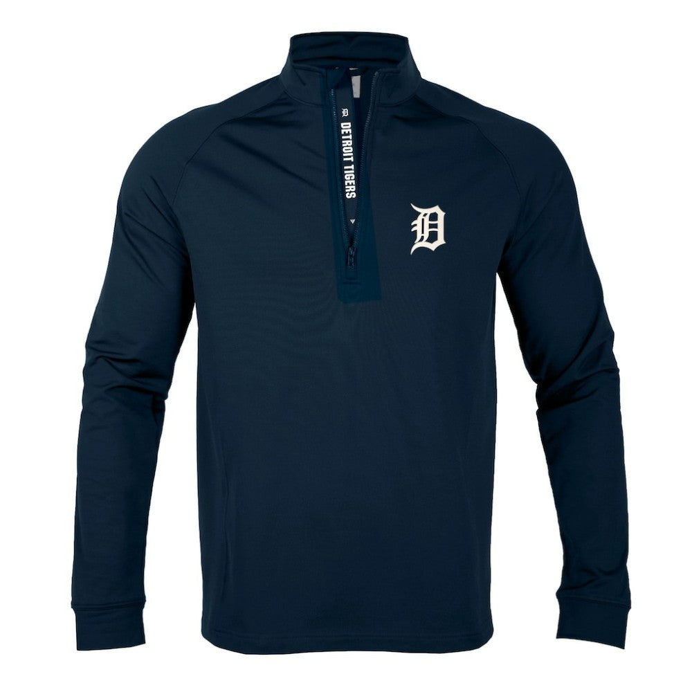Detroit Tigers Levelwear Calibre Quarter-Zip Pullover Top Navy