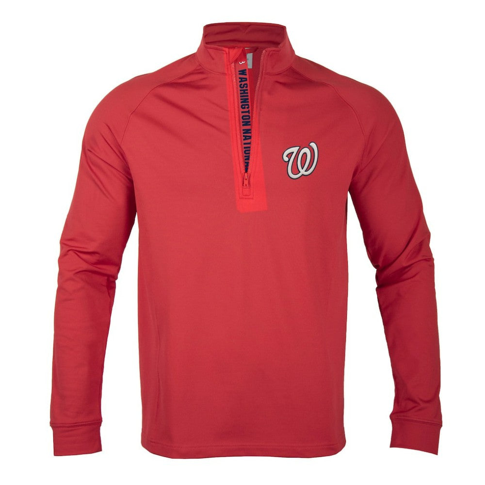Washington Nationals Levelwear Calibre Quarter-Zip Pullover Top Red