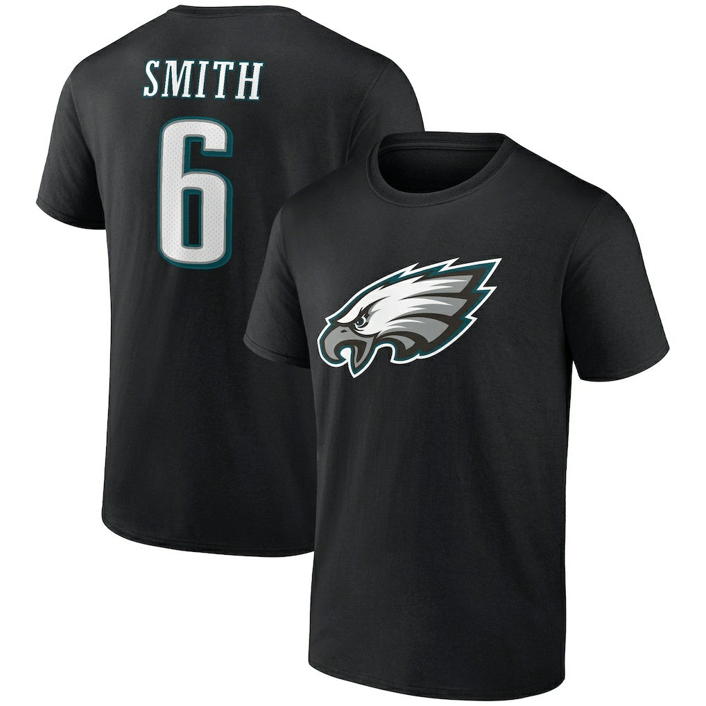 DeVonta Smith Philadelphia Eagles Icon Player Name & Number T-Shirt - Black online
