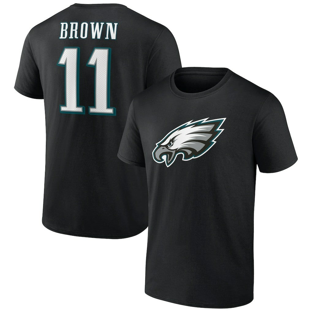 A.J. Brown Philadelphia Eagles Icon Player Name & Number T-Shirt - Black online