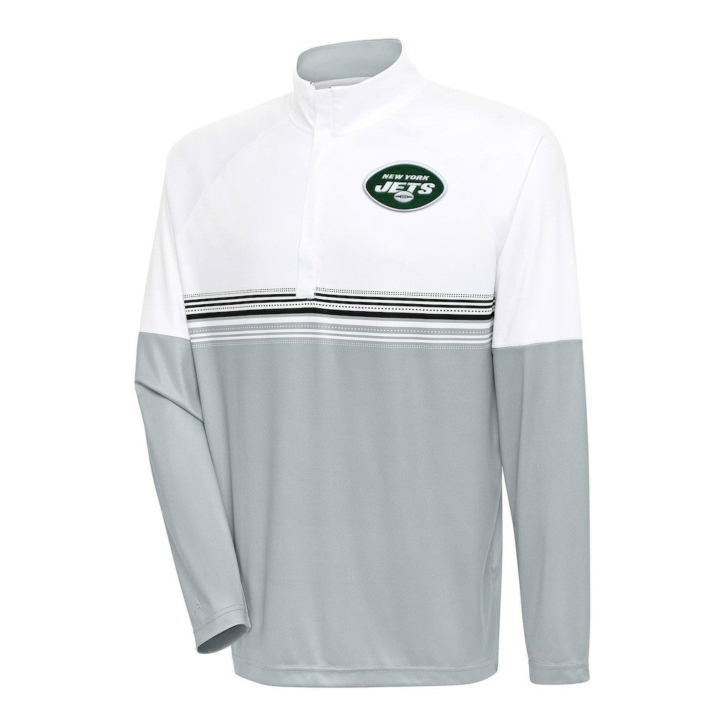 New York Jets Antigua Bender Quarter-Zip Pullover Top - White/Black cheap