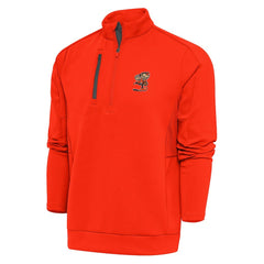 Cleveland Browns Antigua Team Logo Generation Quarter-Zip Pullover Jacket - Orange for sale