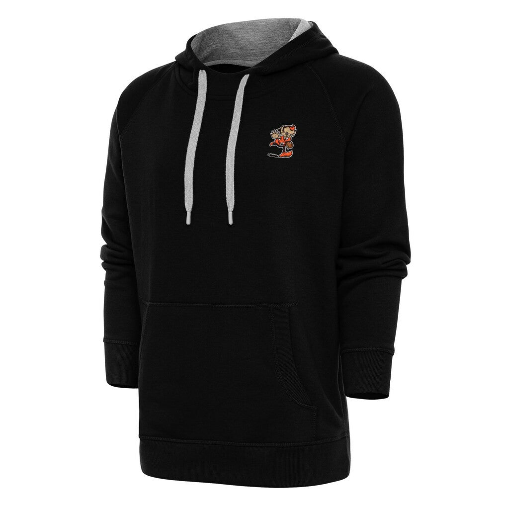 Cleveland Browns Antigua Team Logo Victory Pullover Hoodie - Black discount