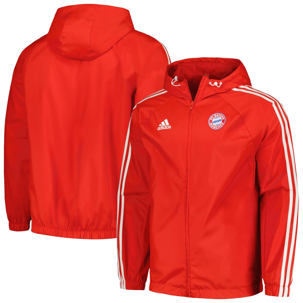 Bayern Munich 2023/24 DNA Raglan Full-Zip Windbreaker - Red for sale