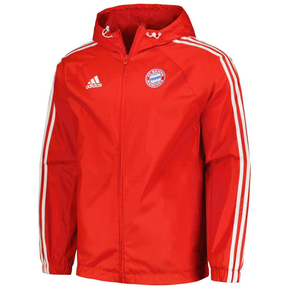 Bayern Munich 2023/24 DNA Raglan Full-Zip Windbreaker - Red for sale