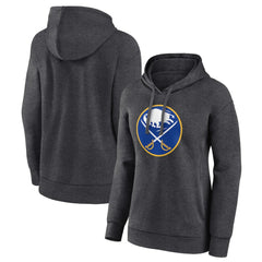 Buffalo Sabres Women's Primary Logo Pullover Hoodie - Charcoal Hoodies