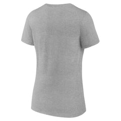 Los Angeles Kings Women's Primary Logo Team V-Neck T-Shirt - Heather Gray T-shirts
