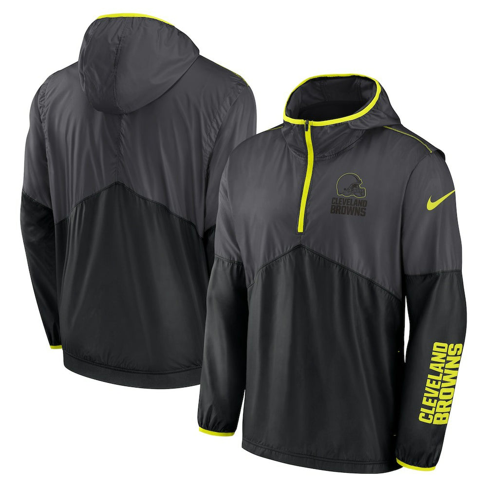 Cleveland Browns Volt Hoodie Half-Zip Jacket - Anthracite sale