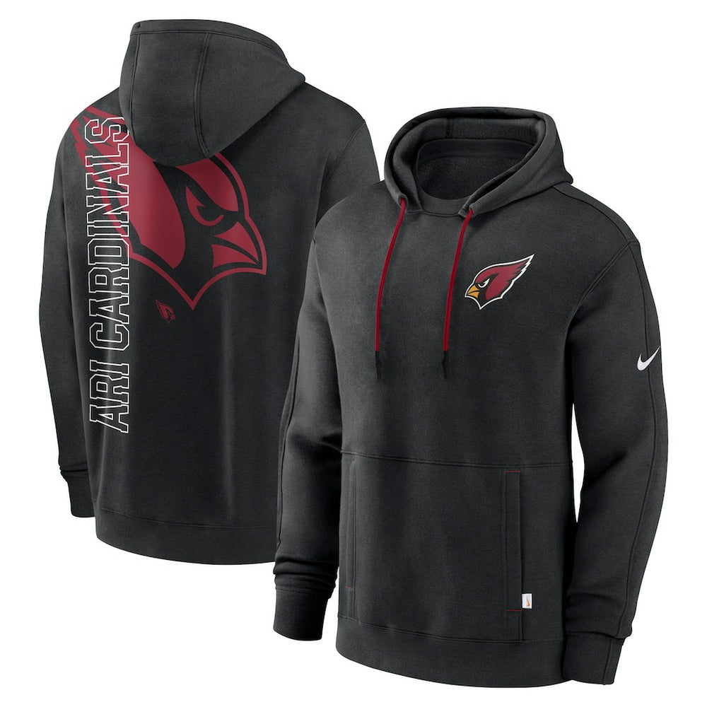 Arizona Cardinals Layered Logo Statement Pullover Hoodie - Black sale