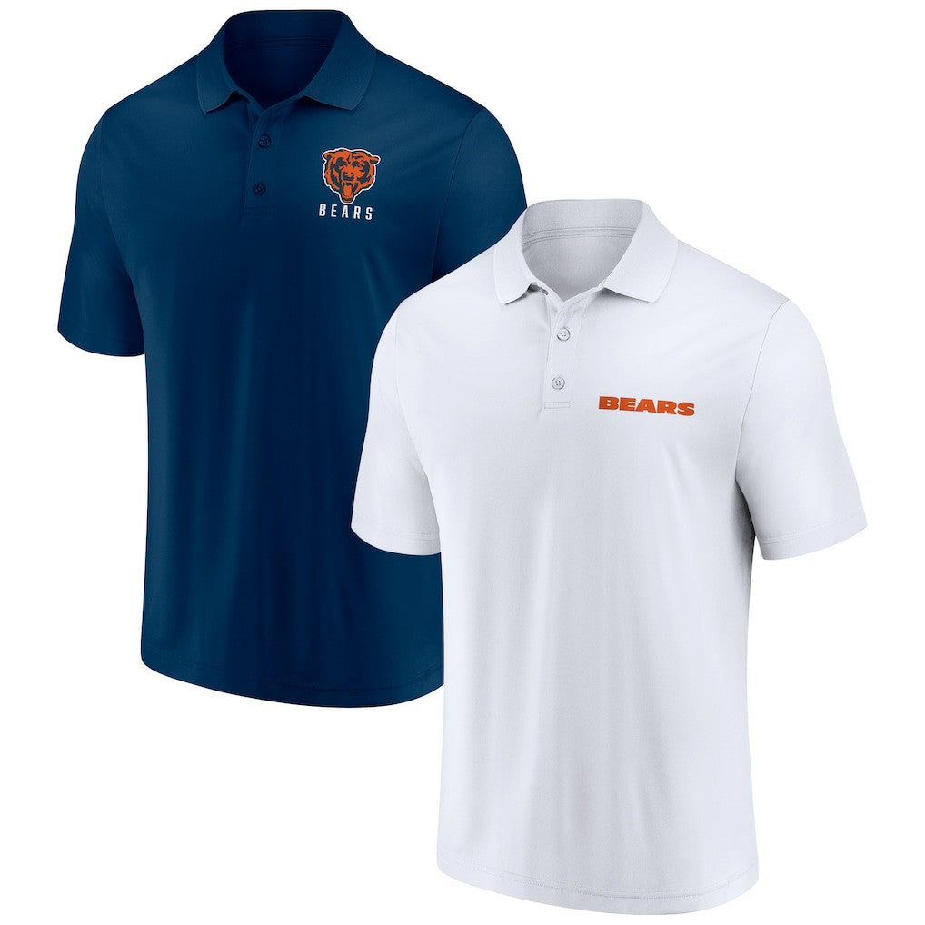 Chicago Bears Lockup Two-Pack Polo Set - White/Navy outlet