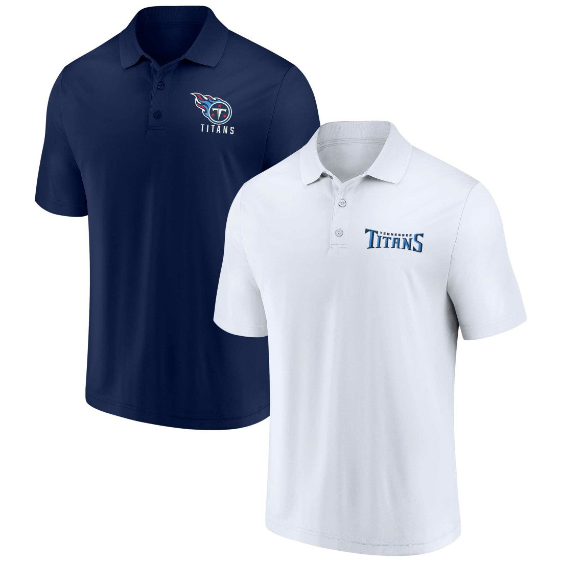 Tennessee Titans Lockup Two-Pack Polo Set - White/Navy discount