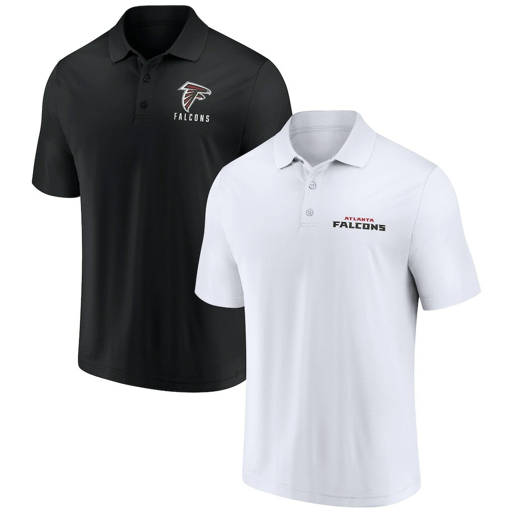 Atlanta Falcons Lockup Two-Pack Polo Set - White/Black sale