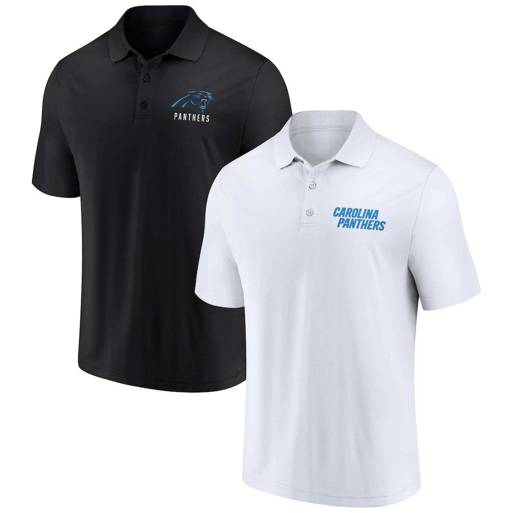 Carolina Panthers Lockup Two-Pack Polo Set - White/Black for sale