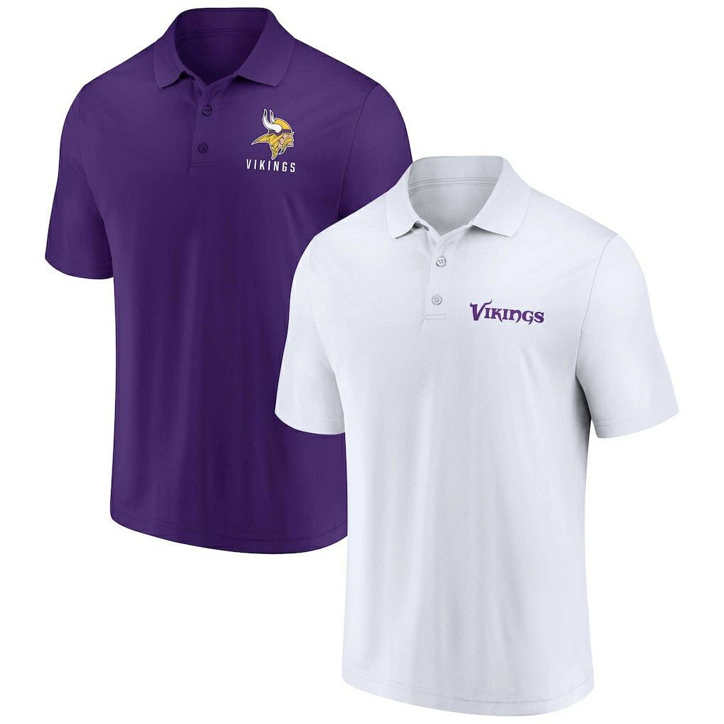 Minnesota Vikings Lockup Two-Pack Polo Set - White/Purple online
