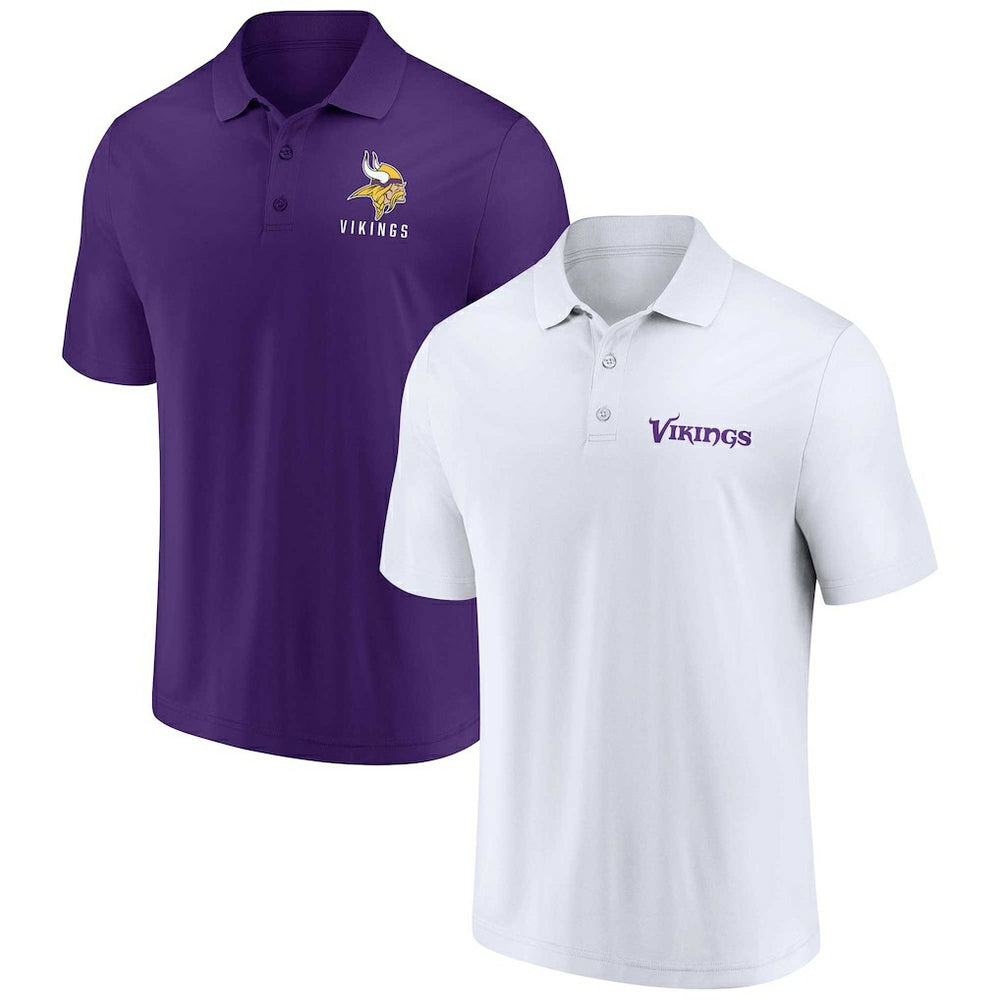 Minnesota Vikings Lockup Two-Pack Polo Set - White/Purple online