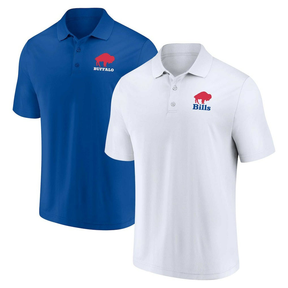 Buffalo Bills Throwback Two-Pack Polo Set - White/Royal sale