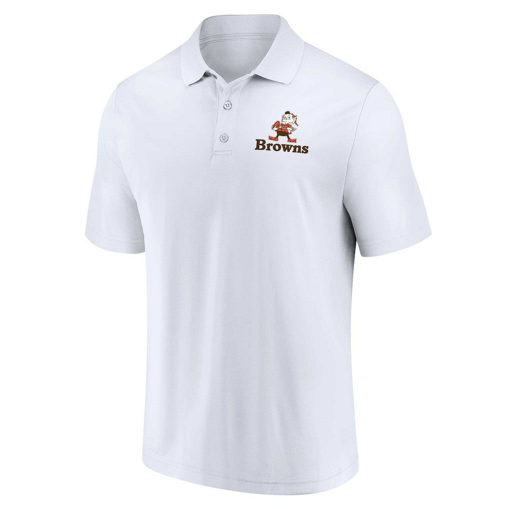 Cleveland Browns Throwback Two-Pack Polo Set - White/Brown online