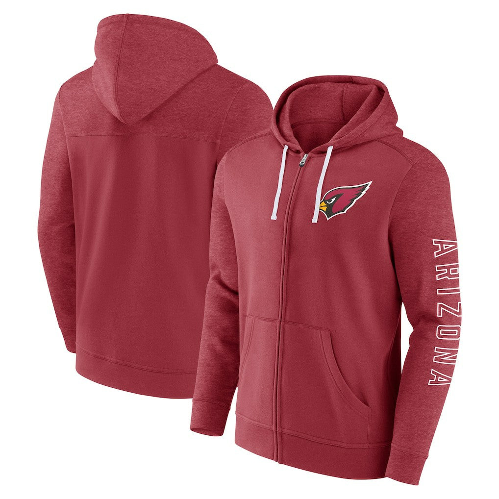 Arizona Cardinals Offensive Lineup Hoodie Full-Zip Hoodie - Cardinal for sale