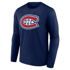 Montreal Canadiens Primary Logo Team Long Sleeve T-Shirt - Navy T-shirts