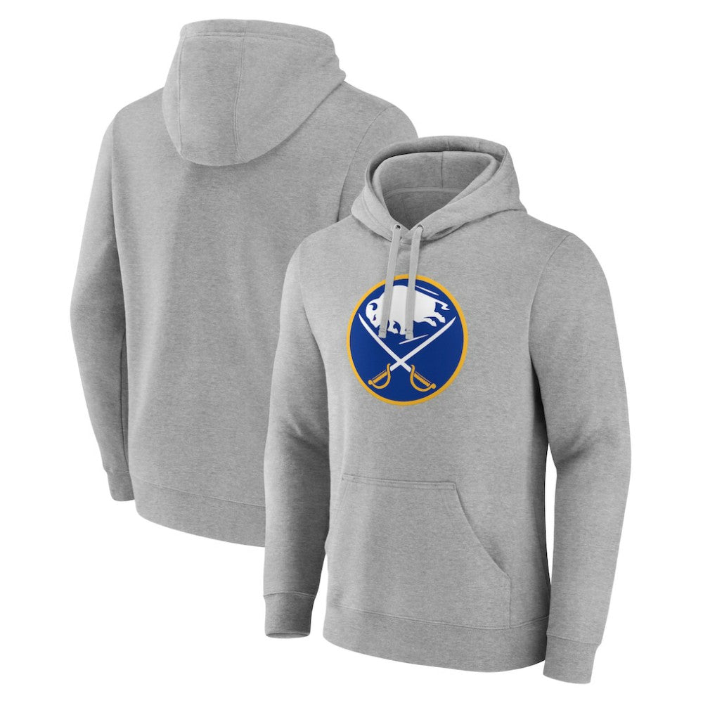 Buffalo Sabres Primary Team Logo Pullover Hoodie - Gray Hoodies