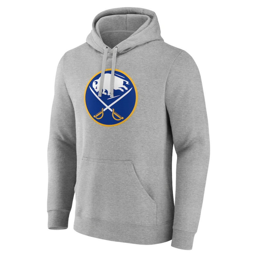 Buffalo Sabres Primary Team Logo Pullover Hoodie - Gray Hoodies