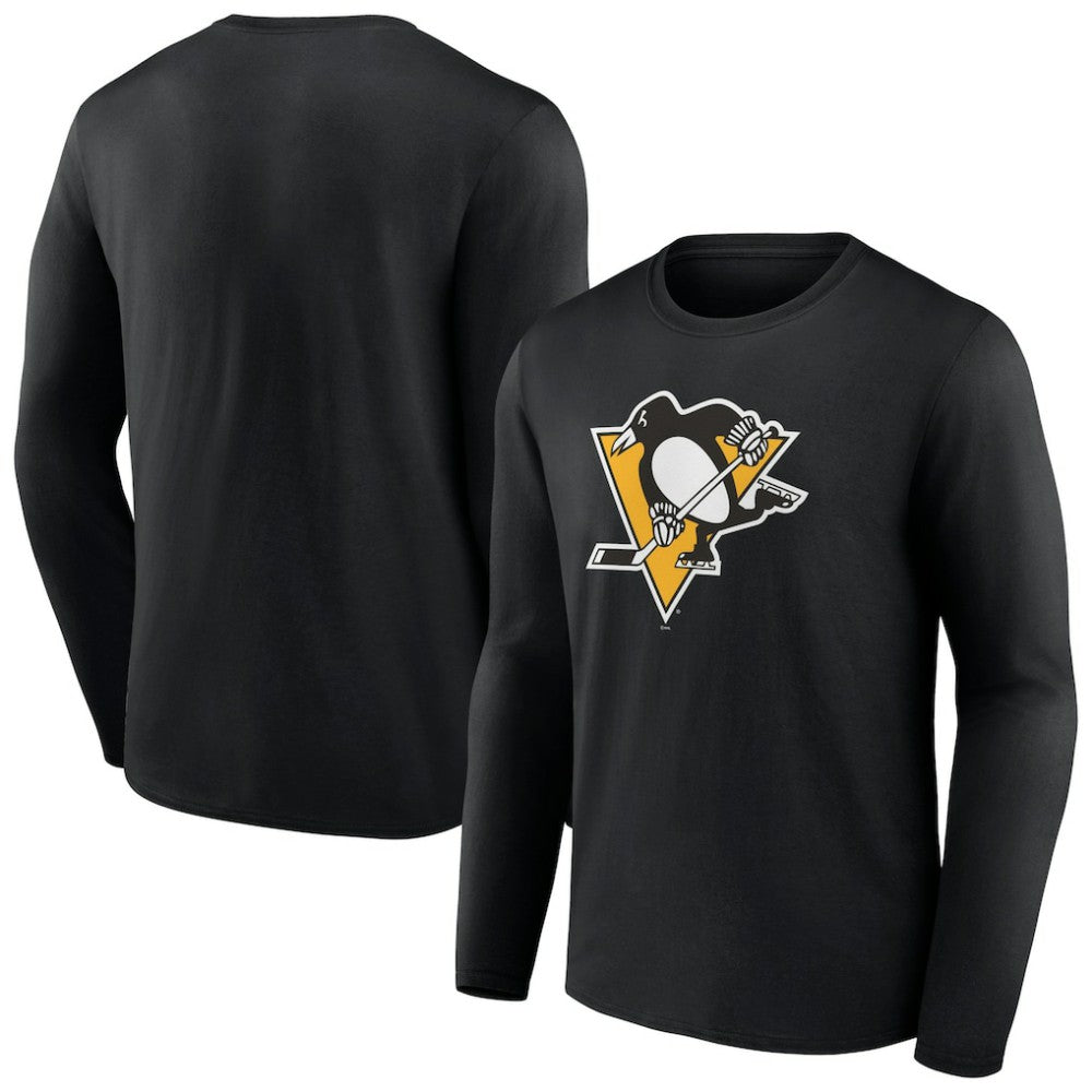 Pittsburgh Penguins Primary Logo Team Long Sleeve T-Shirt - Black T-shirts