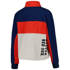 Boston Red Sox The Wild Collective Women's Color Block Half-Zip Jacket Navy/Red