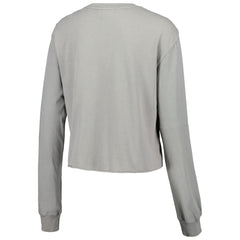 Atlanta Braves The Wild Collective Women's Cropped Long Sleeve T-Shirt Gray