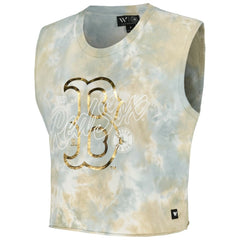 Boston Red Sox The Wild Collective Women's Washed Muscle Tank Top White