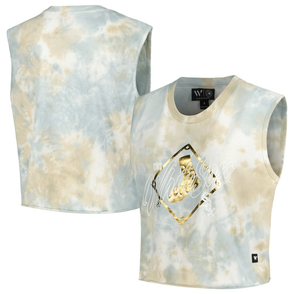 Chicago White Sox The Wild Collective Women's Washed Muscle Tank Top White
