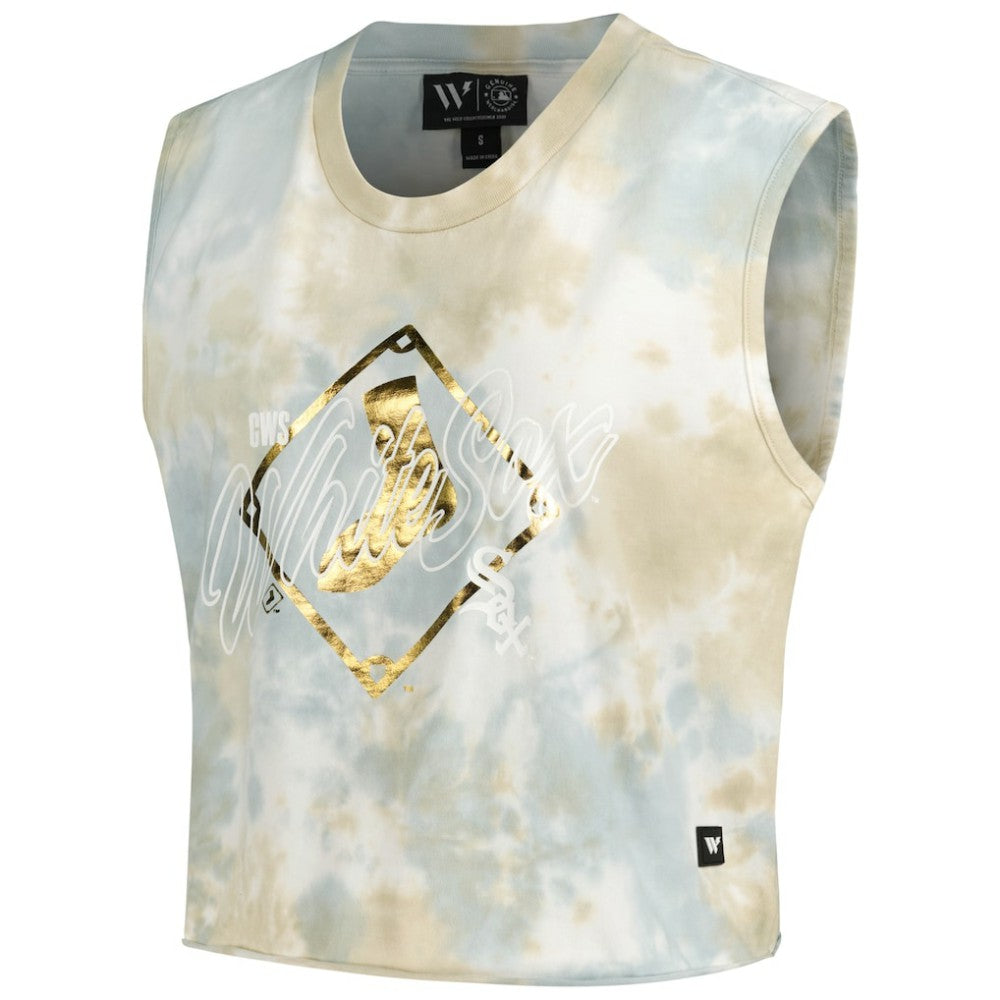 Chicago White Sox The Wild Collective Women's Washed Muscle Tank Top White