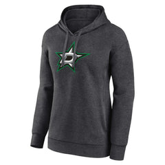 Dallas Stars Women's Primary Logo Pullover Hoodie - Charcoal Hoodies