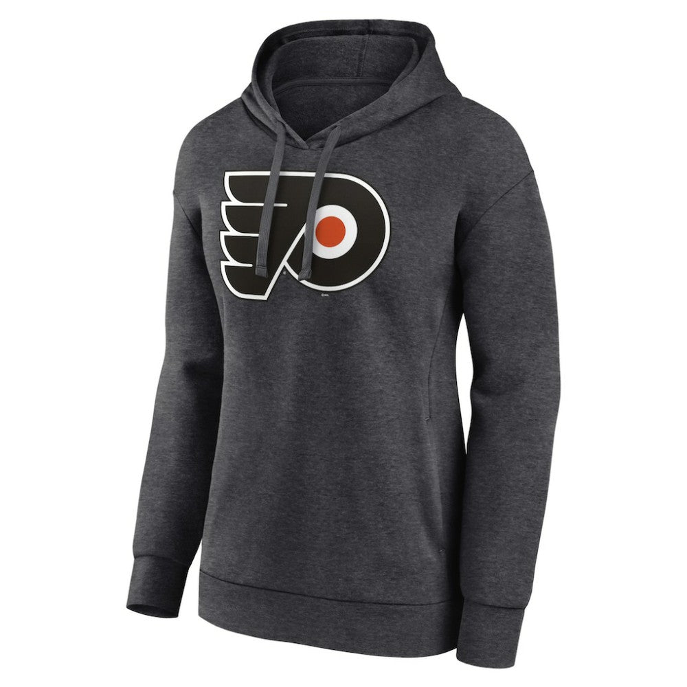 Philadelphia Flyers Women's Primary Logo Pullover Hoodie - Charcoal Hoodies