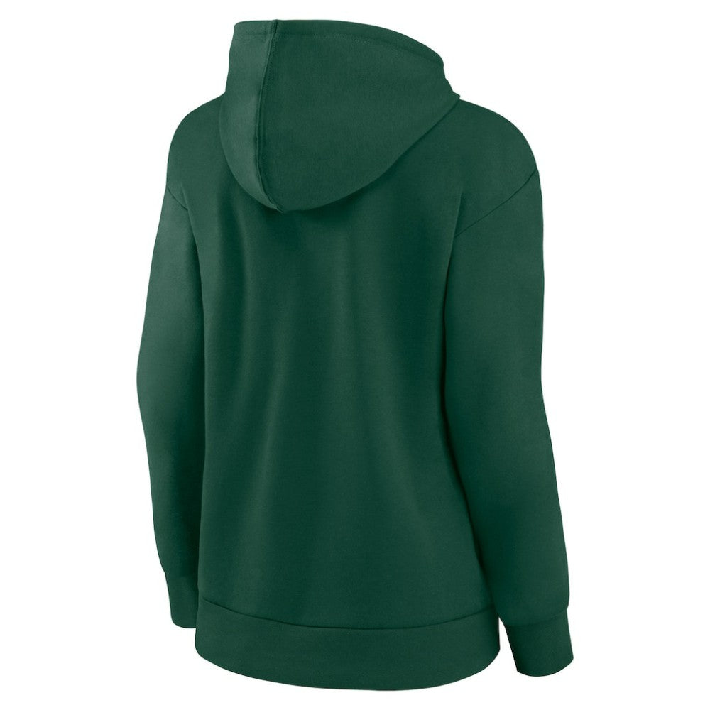 Minnesota Wild Women's Primary Logo Pullover Hoodie - Green Hoodies