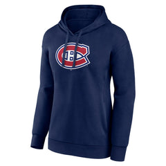 Montreal Canadiens Women's Primary Logo Pullover Hoodie - Navy Hoodies