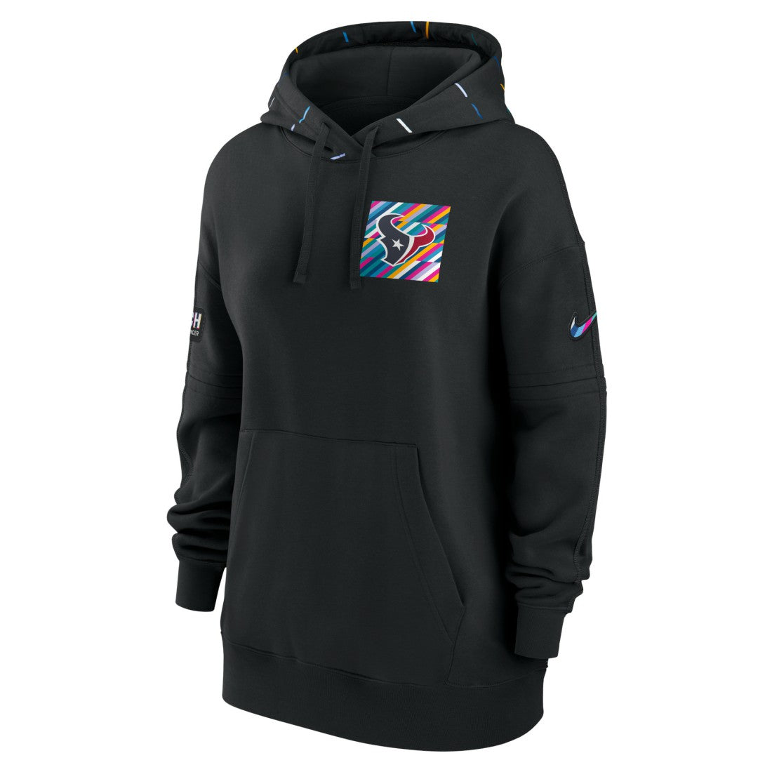 Houston Texans Women's 2023 NFL Crucial Catch Club Pullover Hoodie - Black discount