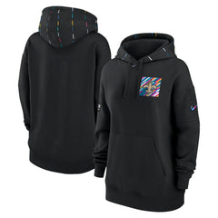 New Orleans Saints Women's 2023 NFL Crucial Catch Club Pullover Hoodie - Black outlet